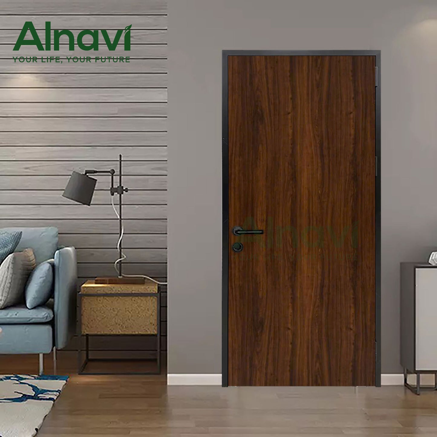 Cửa nhôm tổ ong vân gỗ Alnavi Al01 - Sự lựa chọn hoàn hảo cho ngôi nhà của bạn