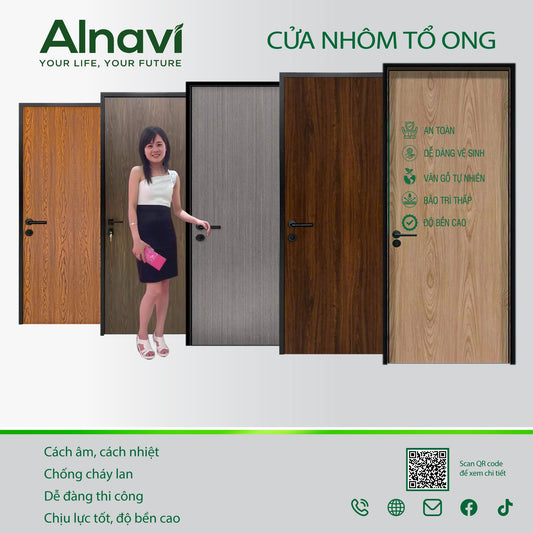 Cửa Nhôm Tổ Ong Nguyên Tấm Naviwood – Giải Pháp Hiện Đại Cho Nhà Ở Buôn Ma Thuột