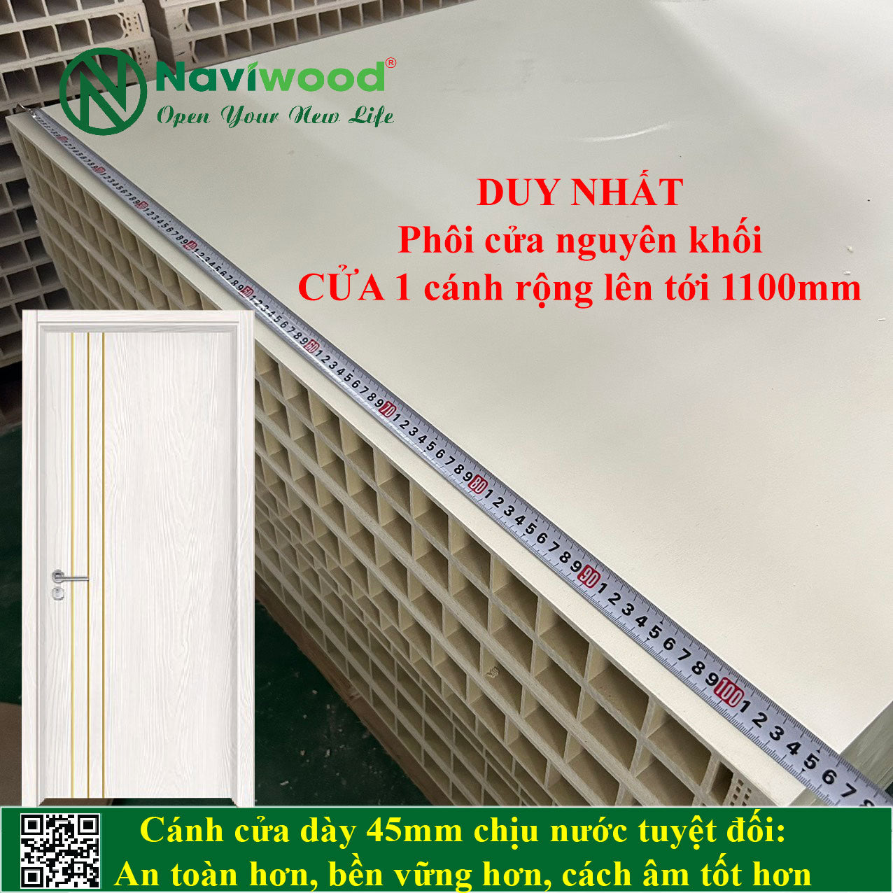 nguyên liệu cửa gỗ nhựa composite Naviwood